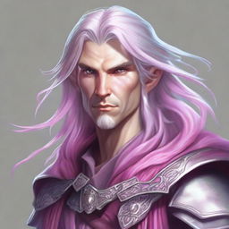 A high-resolution digital art image portraying a human male character from the Dungeons and Dragons universe