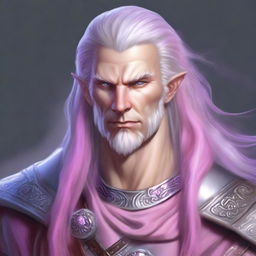 A high-resolution digital art image portraying a human male character from the Dungeons and Dragons universe