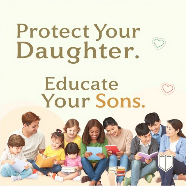 A thought-provoking educational poster emphasizing the themes of protection and empowerment