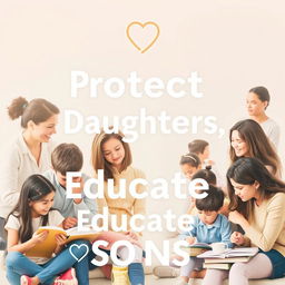 A thought-provoking educational poster emphasizing the themes of protection and empowerment