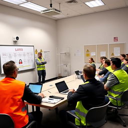 A training session focused on the Lockout/Tagout (LOTO) system