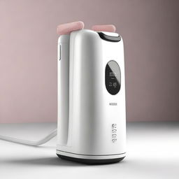 A high-quality 3D render of a medical hair removal device, designed in the style of modern Italian industrial design