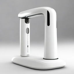 A high-quality 3D render of a medical hair removal device, designed in the style of modern Italian industrial design