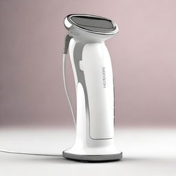 A high-quality 3D render of a medical hair removal device, designed in the style of modern Italian industrial design