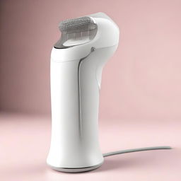 A high-quality 3D render of a medical hair removal device, designed in the style of modern Italian industrial design