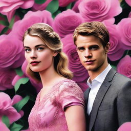 A high-quality digital art piece featuring Abigail Cowen and Lucas Till, both vividly detailed and lifelike