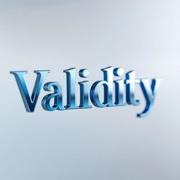 A close-up view of the word 'Validity' beautifully rendered in an elegant and modern font style