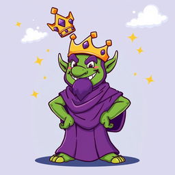 A cartoon-style illustration of King Wart, also known as Mamu, from the classic video game series