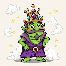 A cartoon-style illustration of King Wart, also known as Mamu, from the classic video game series