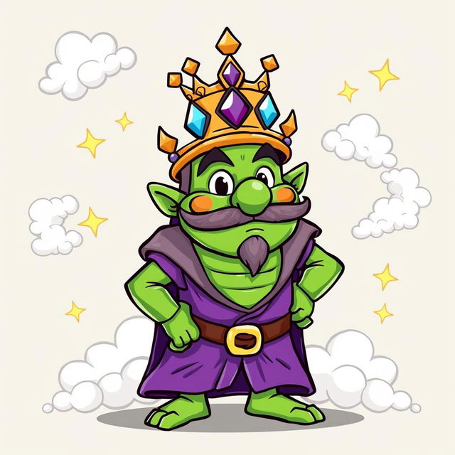 A cartoon-style illustration of King Wart, also known as Mamu, from the classic video game series