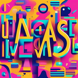 A high-quality digital art piece featuring the word 'Ligma' in bold, vibrant letters, set against a background of abstract shapes and patterns in neon colors