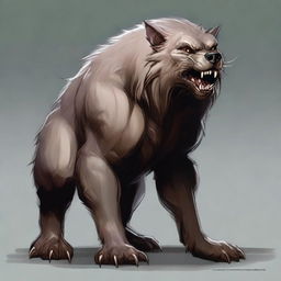 An artistic digital representation of a friendly Worg from Dungeons and Dragons