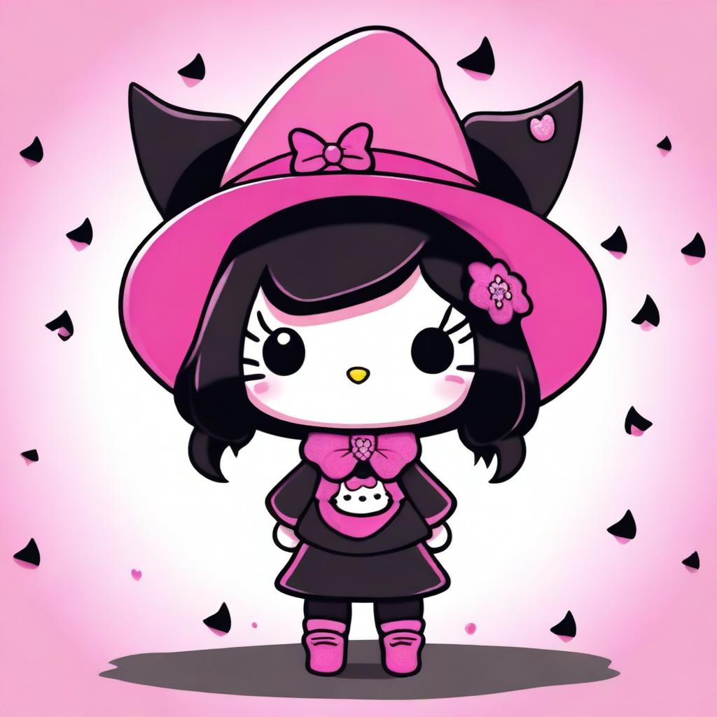 A top-notch digital art representation of Kuromi, a renowned character from the Hello Kitty universe