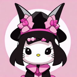 A top-notch digital art representation of Kuromi, a renowned character from the Hello Kitty universe