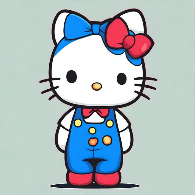 A high-resolution digital art image featuring Hello Kitty, the beloved character from the popular franchise