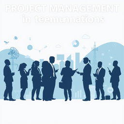 A professional LinkedIn background image representing project management in telecommunications