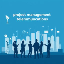 A professional LinkedIn background image representing project management in telecommunications