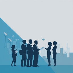 A professional LinkedIn background image representing project management in telecommunications
