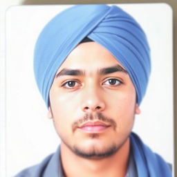 A recent passport-sized photo featuring a clear and well-lit portrait of an individual