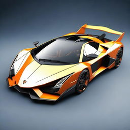 A high-quality digital rendering of the Lamborghini Egoista, depicted as a race car