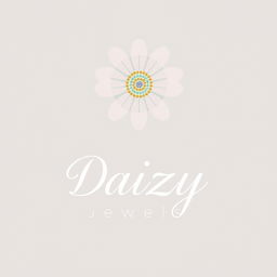 Design a minimalist logo for 'Daizy Jewels', a handmade bead jewelry brand