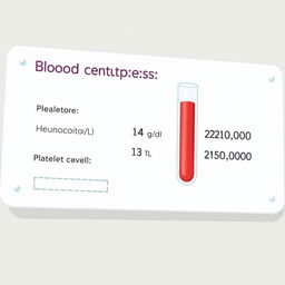 An illustration of a medical examination chart showing blood test results