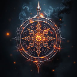 An intricate and mystical depiction of a Dungeons & Dragons absorption rune, featuring a swirling design that blends ancient symbols and glowing magical elements