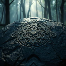 A beautifully crafted absorption rune, showcasing intricate patterns and curves that symbolize the concept of absorption and power