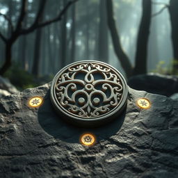 A beautifully crafted absorption rune, showcasing intricate patterns and curves that symbolize the concept of absorption and power