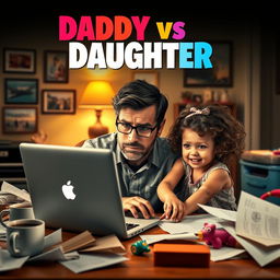 A movie poster titled 'Daddy vs Daughter'