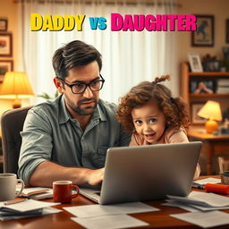 A movie poster titled 'Daddy vs Daughter'