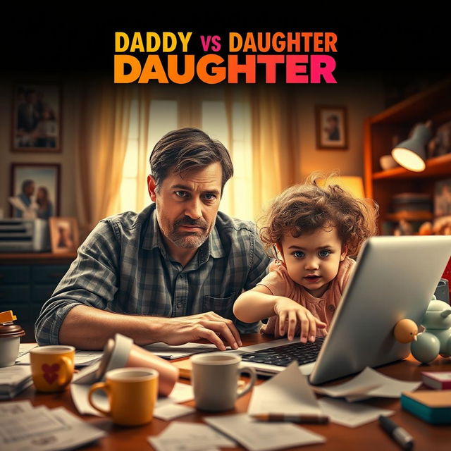 A movie poster titled 'Daddy vs Daughter'