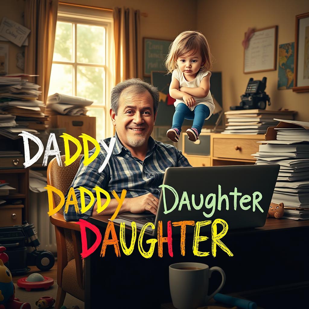 A humorous and heartwarming movie poster for 'Daddy vs Daughter