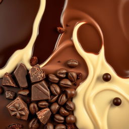 A visually rich Instagram background themed around chocolate
