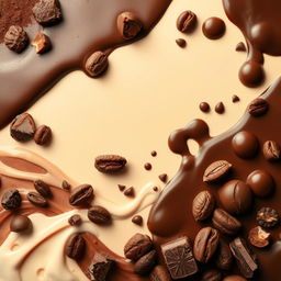 A visually rich Instagram background themed around chocolate