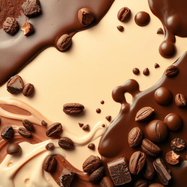 A visually rich Instagram background themed around chocolate