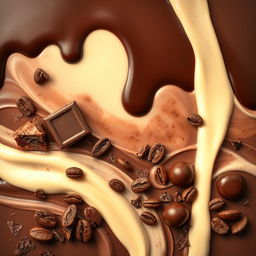 A visually rich Instagram background themed around chocolate
