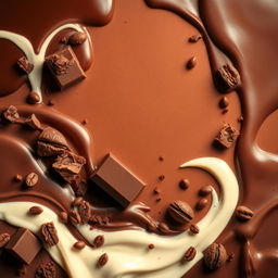 A visually rich Instagram background themed around chocolate