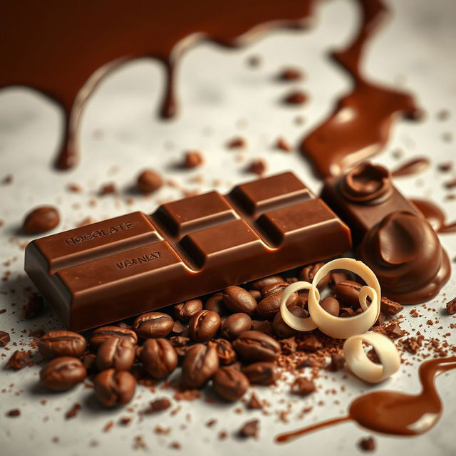 An enticing background for an Instagram post themed around chocolate