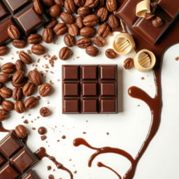 An enticing background for an Instagram post themed around chocolate