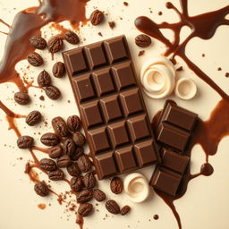 An enticing background for an Instagram post themed around chocolate