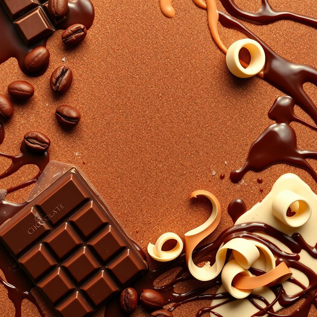 An enticing background for an Instagram post themed around chocolate