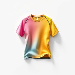 A sleek and stylish product design shaped like a tee, featuring a clean, minimalist aesthetic