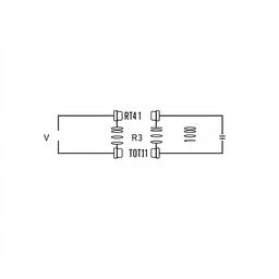A detailed technical illustration of an electrical circuit diagram featuring three resistors connected in parallel