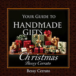 An elegant 'old money' style Christmas cover design themed 'Your Guide to Handmade Gifts for Christmas'