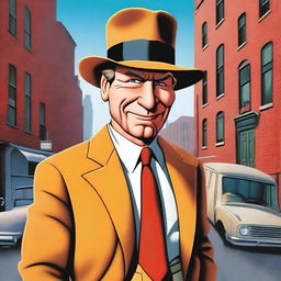 A high-quality digital art movie poster featuring Eddie Valiant, portrayed by Harrison Ford, in the style of 'Who Framed Roger Rabbit'