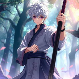 A stunning anime-themed illustration of Tokito Muichiro, capturing his essence as a skilled swordsman from the Demon Slayer series