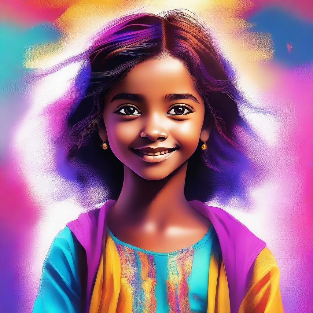 A high-quality digital art image showcasing a young girl