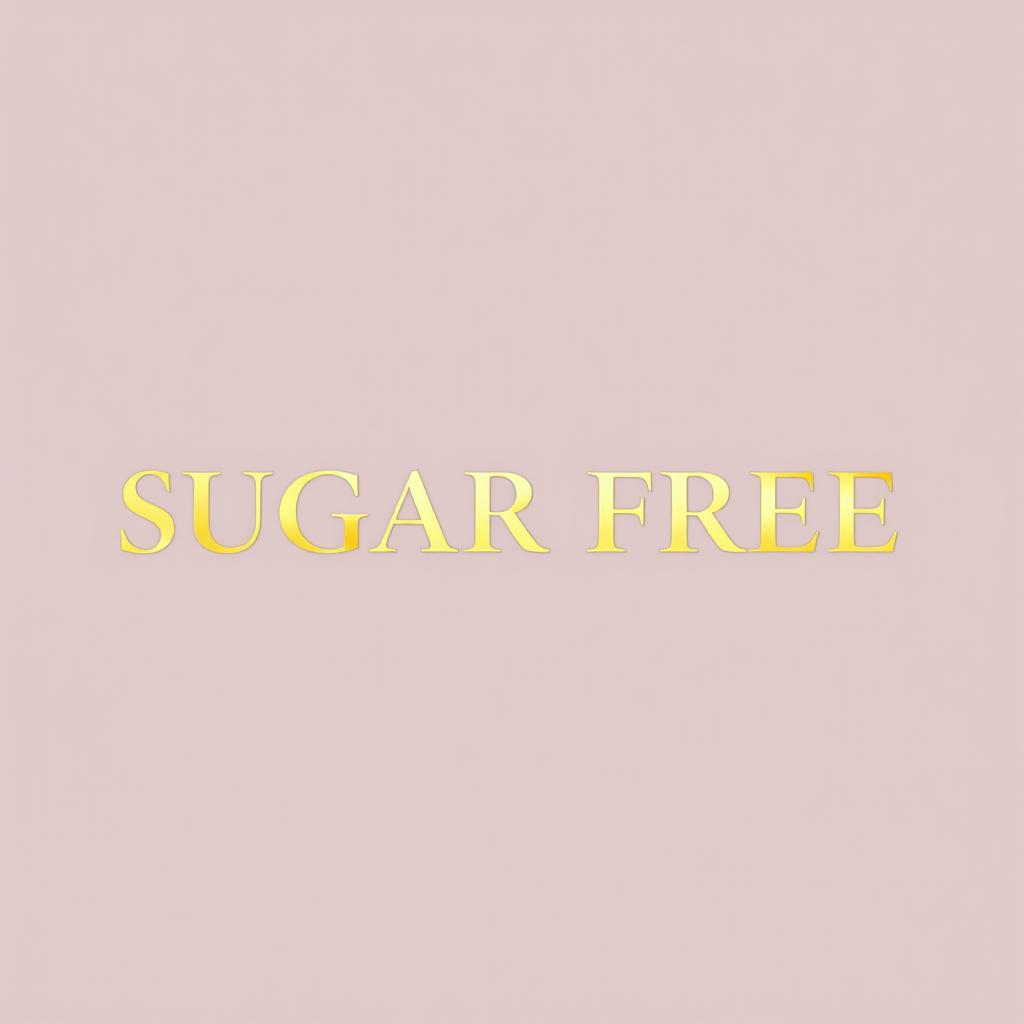 A stylish product title for 'SUGAR FREE' designed to be placed in a corner of a product display