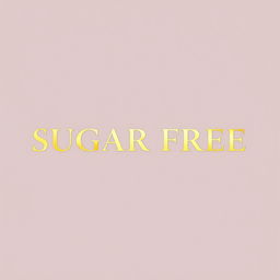 A stylish product title for 'SUGAR FREE' designed to be placed in a corner of a product display